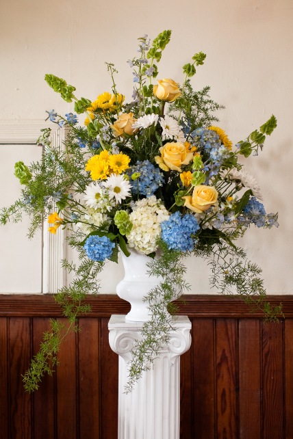 Altar wedding flowers